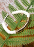 Boho Bracelet, White Blue Colorful Shell Gold